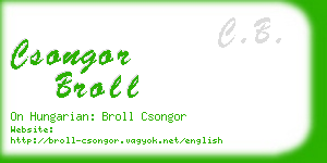csongor broll business card